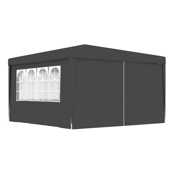 Professional Party Tent with Side Walls 13.1'x13.1' Anthracite 0.3 oz/ft²