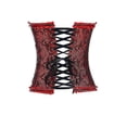 thumbnail image 4 of Women's Vintage Palace Shapewear Bustiers Corsets Satin Boned Lace Up Strapless Overbust Corset Bridal Bodysuit, 4 of 4