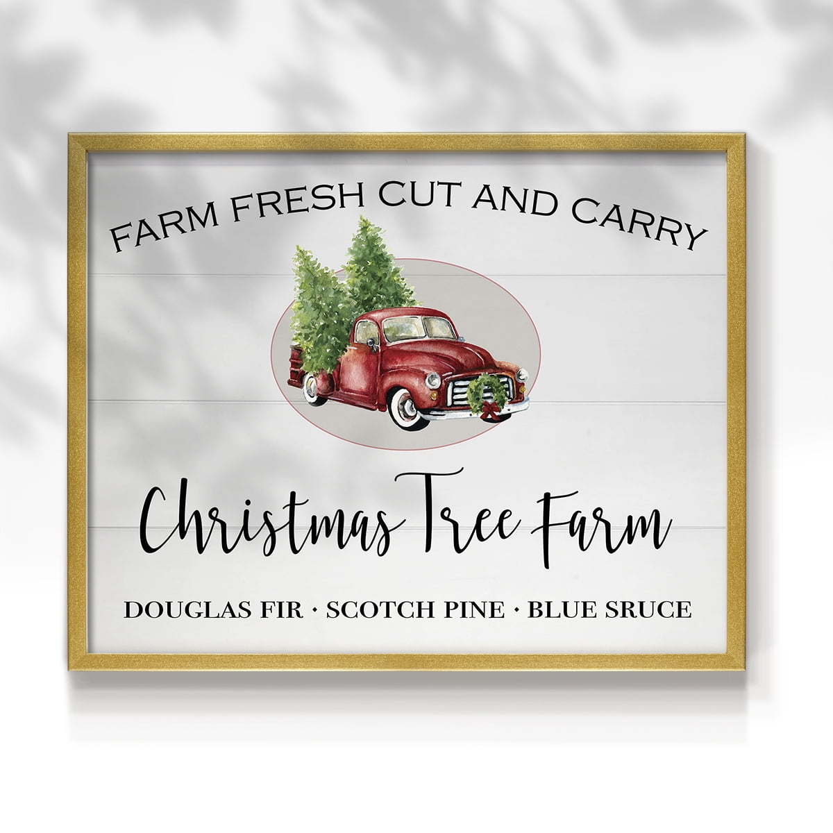 Christmas Tree Farm by Carol Robinson - Restickable Framed Giclée Print
