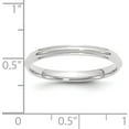 thumbnail image 4 of 14K White Gold 14Kw 2.5mm Half Round With Edge Band Size 11.5 Made In United States whre025-11.5, 4 of 5