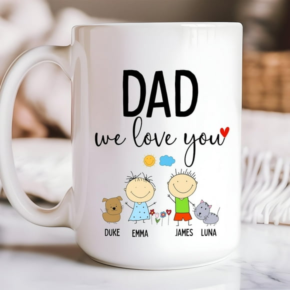 Personalized First Father’s Day Photo Mug, Custom New Dad Gift