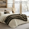 thumbnail image 3 of EVERGRACE Luxury Faux Fur Throw Blanket, Soft Fluffy Faux Mink Blankets for Bed, Couch, Sofa, Thick Cozy Plush Warm Fur Throws with Reversible Velvet, Ombré Sable Brown, 50"x60", 3 of 8