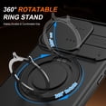 thumbnail image 5 of Dteck Protective Phone Case for iPhone 13 Pro Max,Shockproof TPU+PC Case Slide Camera Cover 360° Ring Stand Back Cover, Black, 5 of 7