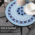 thumbnail image 4 of Outsunny Mosaic Table, Round Patio Table for Garden, Blue, 4 of 10