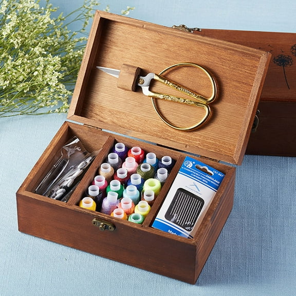 PBPBOX 1Pcs Sundries Storage Box Wood for Handicraft Enthusiasts Coffee