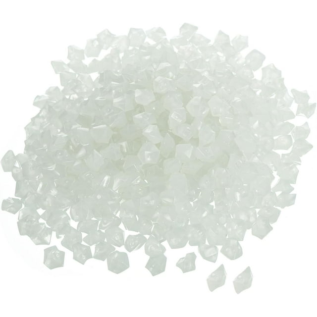MECCANIXITY 1500pcs Glow Rocks 8-10mm Glow Pebbles Decoration in The Dark Luminous Stones Decor DIY Decorative White for Garden, Potted Plant, Fish Tank