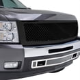 thumbnail image 2 of Spec-D Tuning Mesh ABS Glossy Black Front Hood Grille 1PC Compatible with 2007-2013 Chevy Silverado 1500, 2 of 7