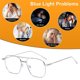 thumbnail image 3 of Gafas anti-azules irregulares de doble haz personalizadas, gafas de metal de moda, hechas de metal, 3 of 5