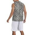 thumbnail image 2 of Sikiie Black White Stripes Basketball Jersey Reversible Men's Mesh Athletic Sports Shirts Training Practice S-4XLLarge, 2 of 6