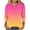 Hot Pink, variant on LADIGASU Women's Solid Color Round Neck Hollow Out Three Quarter Sleeve 3/4 Sleeve T-shirt Top