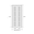 thumbnail image 5 of Sliding Closet Bi-fold Doors 72 x 84 inches | Planum 0017 Oak with Frosted Glass | Sturdy Tracks Moldings Trims Hardware Set | Wood Solid Bedroom Wardrobe Doors, 5 of 5