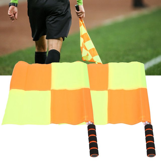 Noref Soccer Referee Flag Non‑Slip Sponge Handle Sports Match Football Linesman Flags With Bag,Signal Flag,Sports Match Flags
