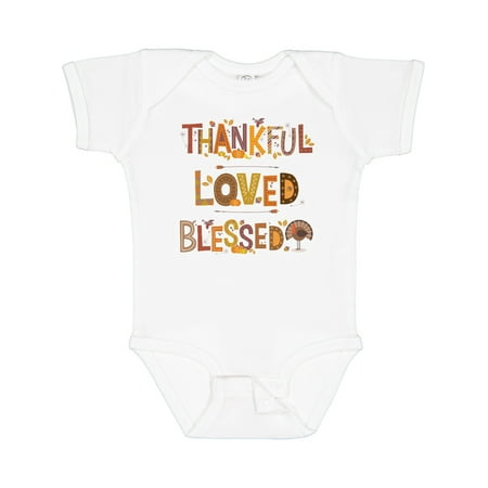

Inktastic Thankful Loved Blessed Boys or Girls Baby Bodysuit