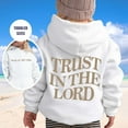 thumbnail image 1 of LIUJUNSHOP Hoodie Christian Hoodies for Women Preppy Letter Graphic Printed Comfy Casual Long Sleeve Pullover Sweatshirts White 5-6 Years, 1 of 7