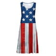 thumbnail image 5 of Summer Savings Clearance! Enjoytime Flowy Dresses for Women Women's Flag Printing Loose Sleevless Crew Neck Dress Womens Summer Dresses Casual, 5 of 5