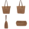 thumbnail image 2 of Kukuzhu Womens Large Straw Beach Tote Bag Handmade Woven Shoulder Bag Handbag Purse for Summer, 2 of 6