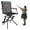 Type 1, variant on VEVOR Hunting Chair, 360° Silent Swivel, Foldable Lightweight Portable Blind Chair, Heavy-Duty Steel Frame Ground Stool Seat, with Adjustable Shoulder Strap, 300 Lbs Capacity for Fishing, Camping