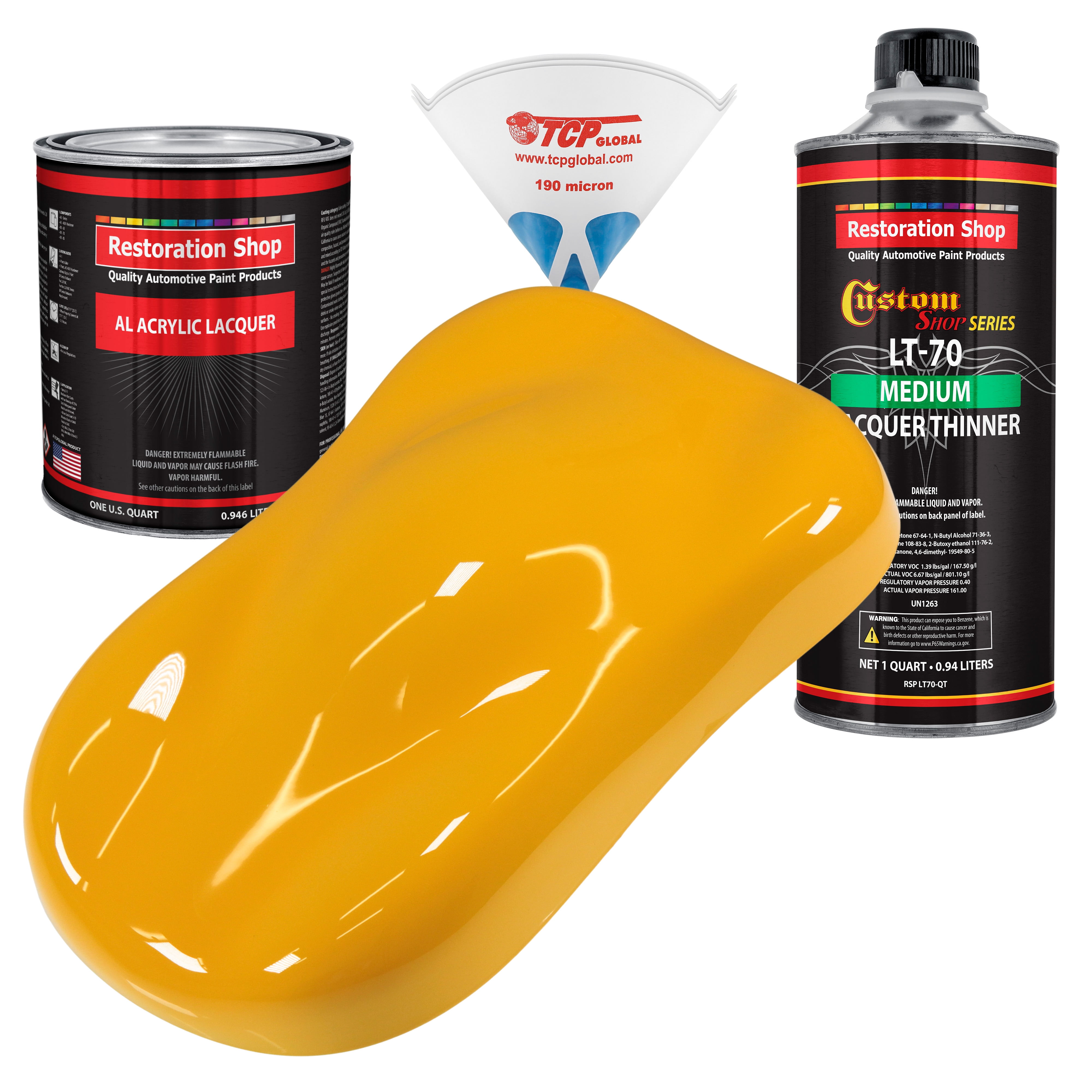 Restoration Shop Citrus Yellow Acrylic Lacquer Auto Paint Complete