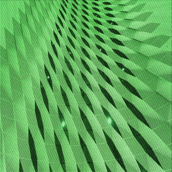 Ahgly Company Indoor Square Patterned ForestGreen Area Rugs, 5' Square