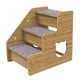 thumbnail image 1 of Escalera de madera para perros, escalón para perros, 3 escalones, accesorios de rampa para perros, ligera para perros mayores, escalera suave para valla única, 1 of 9