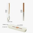 thumbnail image 3 of Plastic Bowls Reusable 304 Stainless Steel Tableware New Bbear Chopsticks Spoon Two Piece Sset Convenient Tableware, 3 of 3