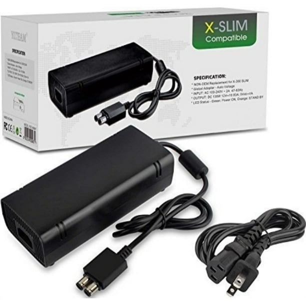 Xbox 360 AC Adapter Power Supply Cord for Xbox 360 Slim , Auto Voltage