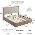 iPormis Full Size Bed Frame with Lift Up Storage & Charging Station ...
