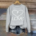 thumbnail image 5 of Ounisa Womens Valentines Sweatshirt Love Heart Graphic Print Pullover Casual Long Sleeve Valentine's Blouse Top, 5 of 5