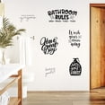 thumbnail image 5 of Bathroom Wall Decals - Black Vinyl Stickers for Walls Mirror Shower | Bathroom Rules | Looking Good | Wash Your Hands, 5 of 5