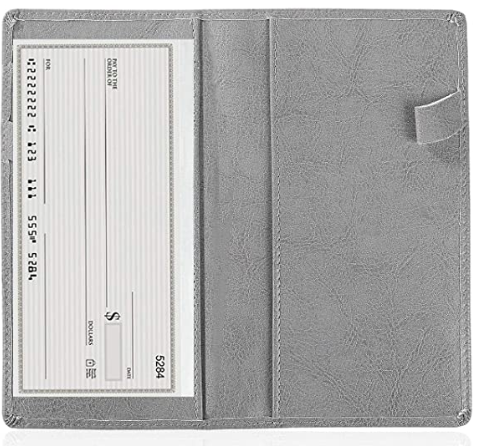 Leather Checkbook Cover Holder with Free Divider-Right and Left Handed Design Checkbook Cover Case for Men/&Women