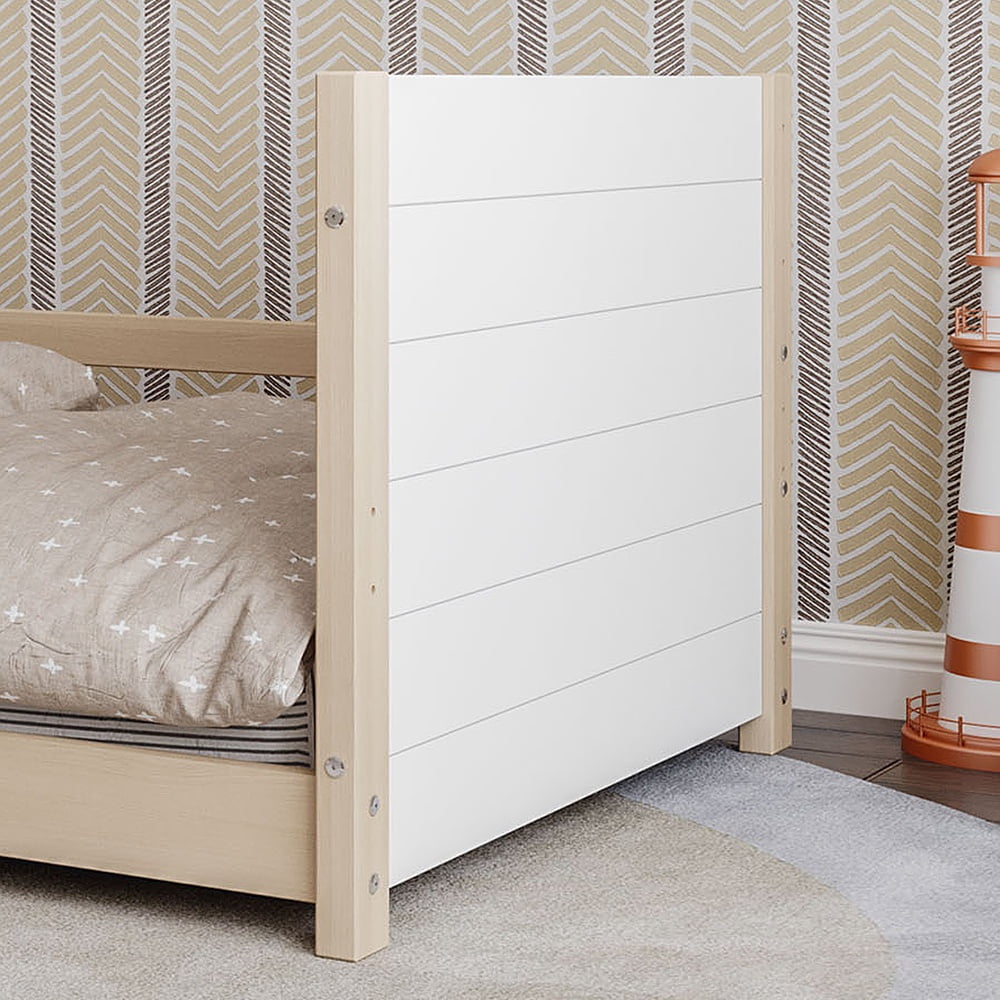 Polifurniture Cozy Kids Twin Size Wood Daybed with Guardrails