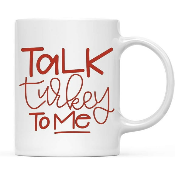 Koyal Wholesale Fall Autumn Season 11oz. Coffee Mug Gift, Talk Turkey to Me, 1-Pack