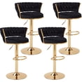 thumbnail image 1 of Juego de taburetes de bar VECELO con altura ajustable de 4 pulgadas, color negro, 1 of 7