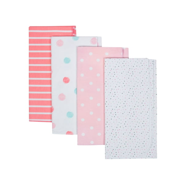 Gerber Gerber Organic Cotton Flannel Receiving Blankets, 4pk (Baby