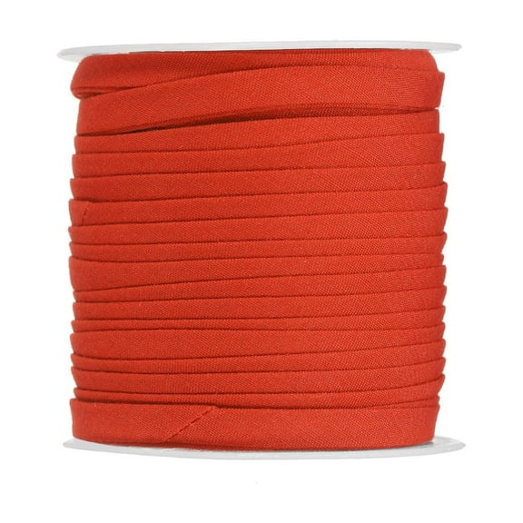 Uxcell 0.24" Double Fold Bias Tape for Sewing, Quilt Binding Cotton Bias Tape Double Fold Fit for Hemming Red