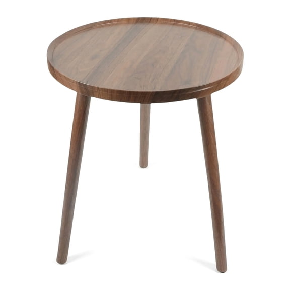 TEAFIRST End Table, Round Wooden Small Farmhouse Side Table for Bedroom, Living Room 16"x16"x19"