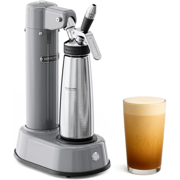 NitroPress DS - Electric Nitro Cold Brew Coffee Maker and Nitrogen Infuser for Cocktails - No Cartridges Required