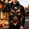 thumbnail image 4 of IWRICH Halloween Skull Hoodies for Men Plus Size Winter Holiday Hooded Sweatshirts Oversize Novelty Printed Pullover Tops Red XXXL, 4 of 5