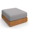 thumbnail image 4 of Tahoe Outdoor Patio Acacia Wood Ottoman in Natural Light Gray, 4 of 9