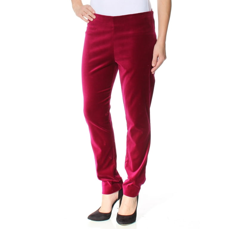 【良好品】 Womens Lauren Ralph Stretch Pants Cropped Casual Velvet パンツ
