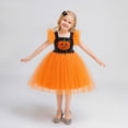 thumbnail image 4 of Halloween Dresss for Girls, Child Girls Fly Sleeve Halloween Prints Pageant Dress Party Gown, Halloween Gifts, 4 of 8