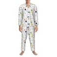 thumbnail image 3 of Disketp Easter Rabbit Mens Pajama Set, Soft Warm Long Sleeve Sleepwear, Cozy Button-Down Pjs for Men-X-Large, 3 of 7