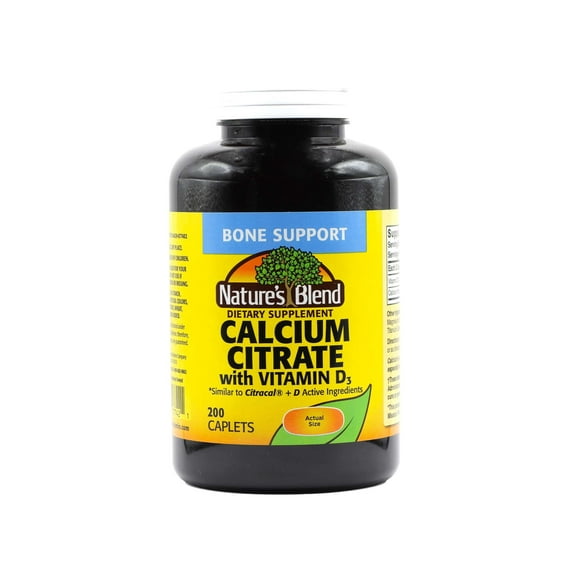 Nature's Blend Calcium Citrate with Vitamin D3 200 Cplts