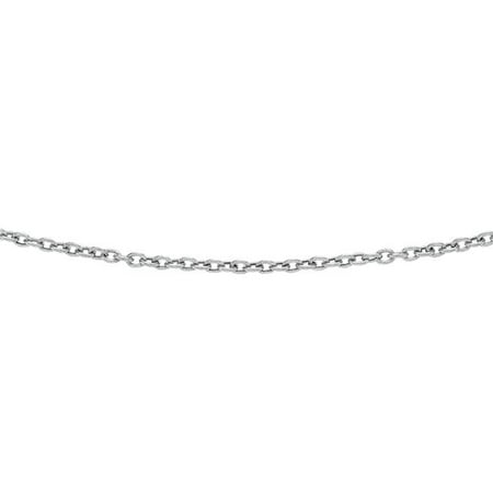 Royal Chain WLK157-18 18 in. 14K White Gold Textured Cable Chain with Lobster Clasp