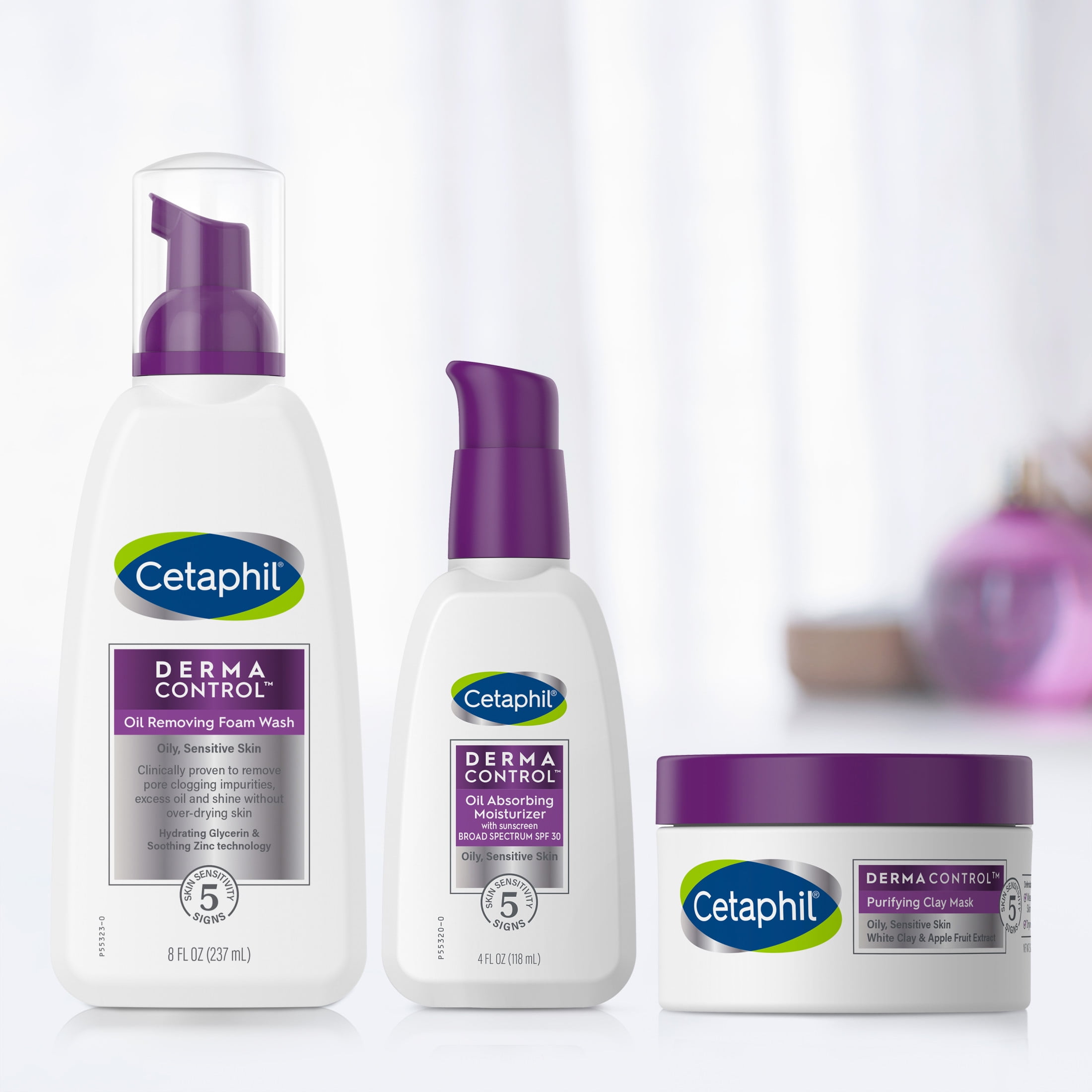 Cetaphil DermaControl Purifying Clay Mask with Bentonite Clay for Sensitive Skin, 3 oz