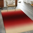 thumbnail image 4 of Red Black Khaki Ombre 2.7x5 Area Rugs, Modern Abstract Art Gradient Non-Skid Rubber Backing Large Rectangle Rugs - Living Room Bedroom Home Office, Indoor Floor Mat Carpets Washable Rug, 4 of 9
