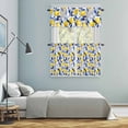 thumbnail image 5 of Summer Lemon Kitchen Curtains Sets for Windows 36 Inch Length, Watercolor Yellow Blue Garden Floral Rod Pocket Window Treatments Tier Curtains and Valances Set for Bedroom/Bathroom, 5 of 8