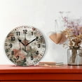 thumbnail image 2 of Yayeee 10" Wall Clock Battery Operated Quartz Round Silent Non-Ticking Home Decor, Red Mountain Pattern, 2 of 6