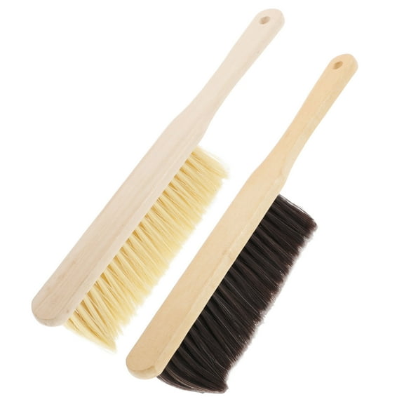 WASHWEPE Handheld Dust Brush Wooden Handle 2Pack 14.0X3.0X1.3In