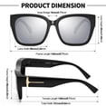 thumbnail image 3 of Gafas de sol polarizadas URUMQI para mujer con diseño sobre lentes UV400, 3 of 7